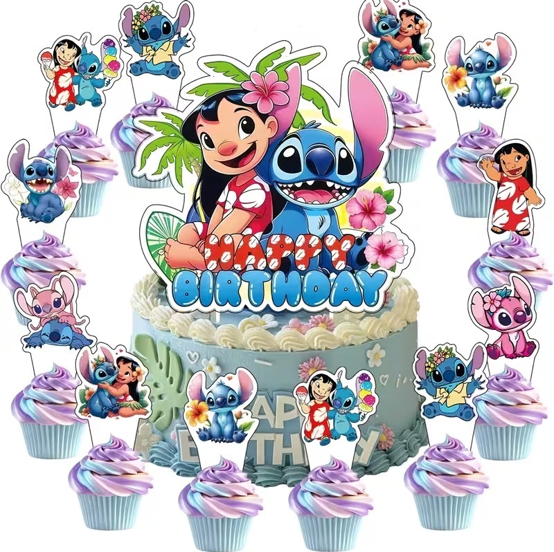 Tortový zápich LILO A STITCH úsmev (25ks)