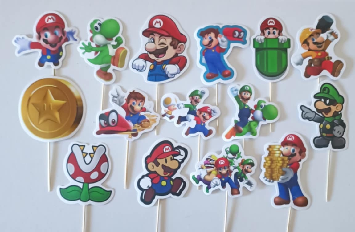 Tortový zápich SUPER MÁRIO (15ks)