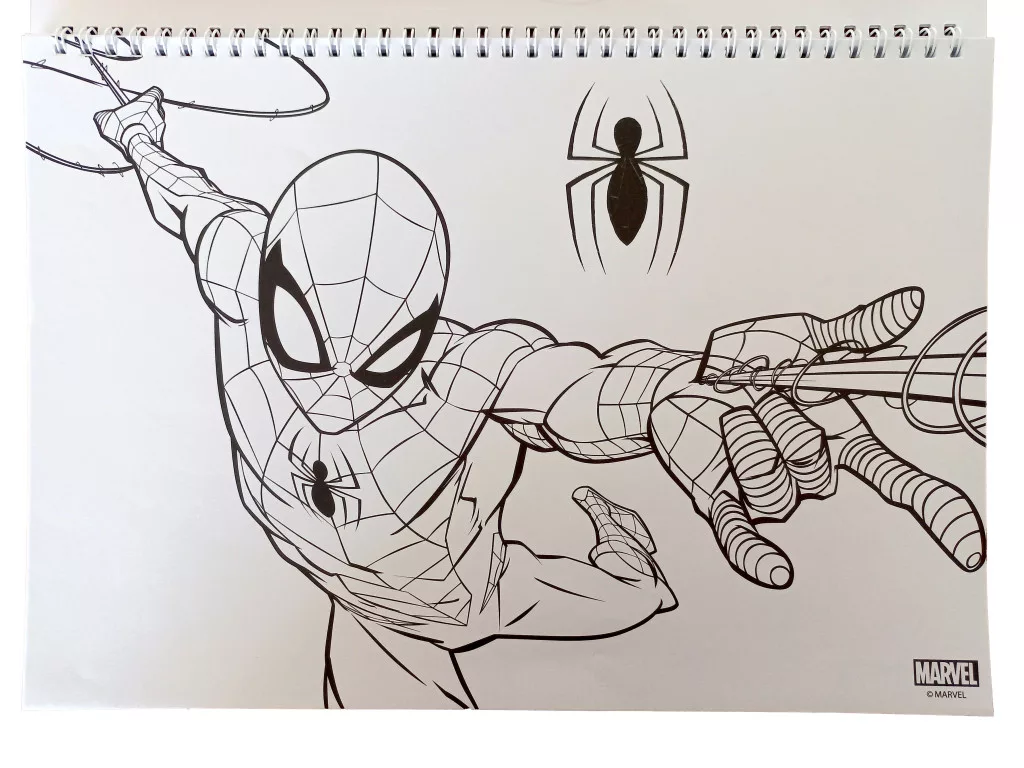 Špirálový skicár + nálepky SPIDERMAN