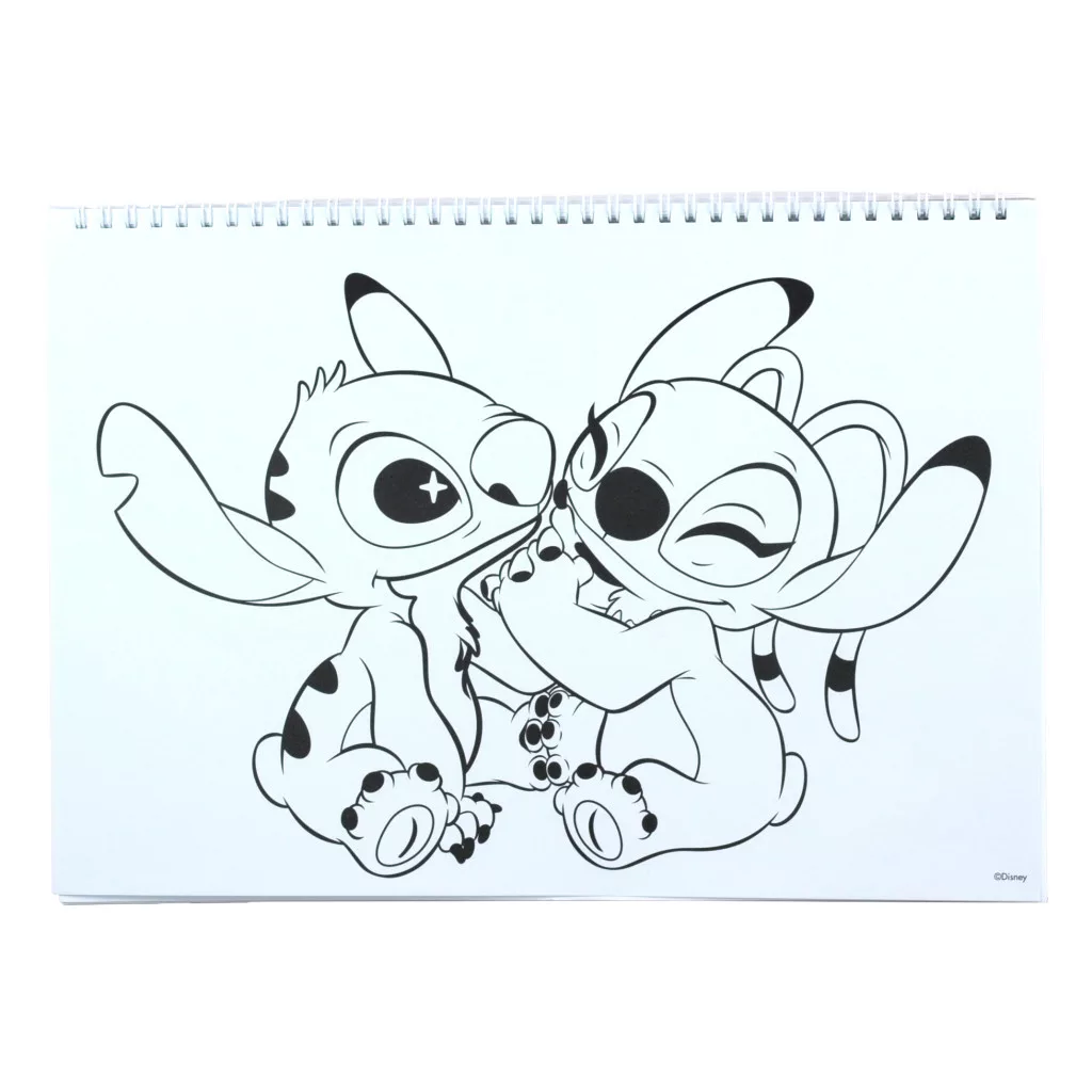 Špirálový skicár + nálepky LILO A STITCH