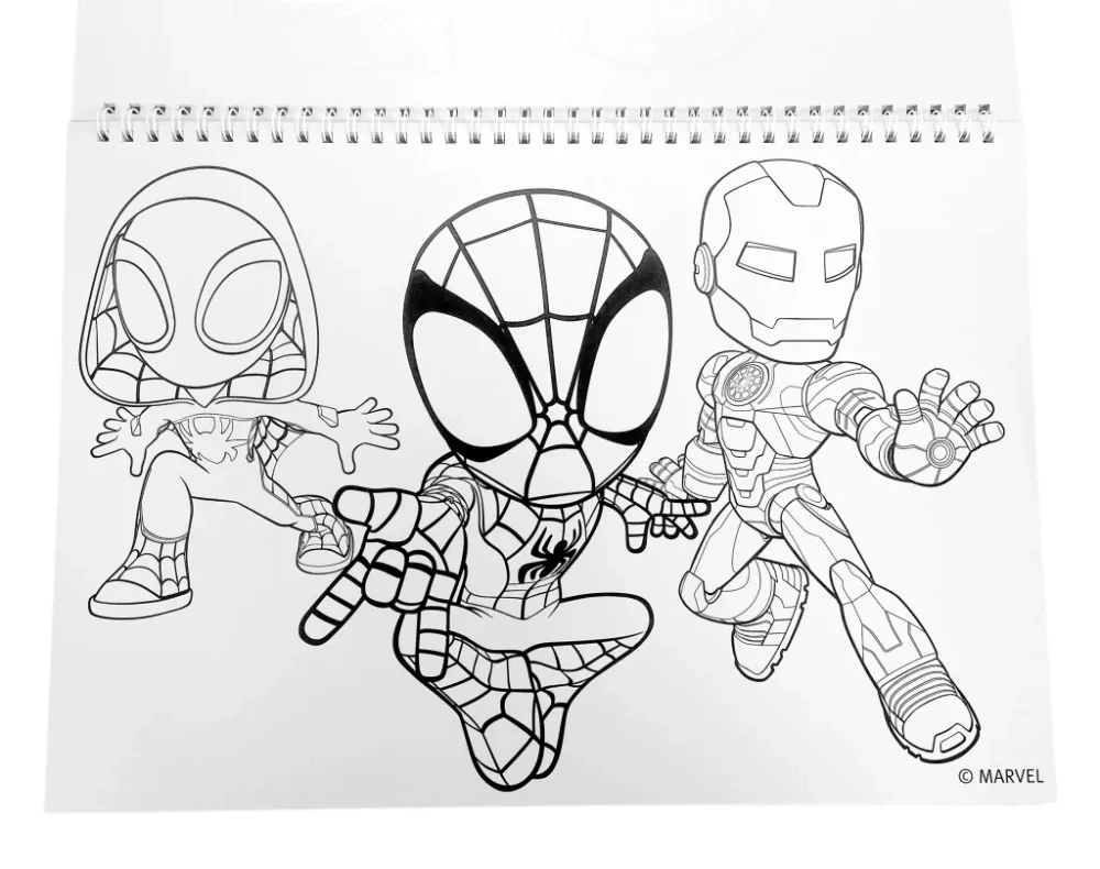 Špirálový skicár + nálepky SPIDERMAN Spidey
