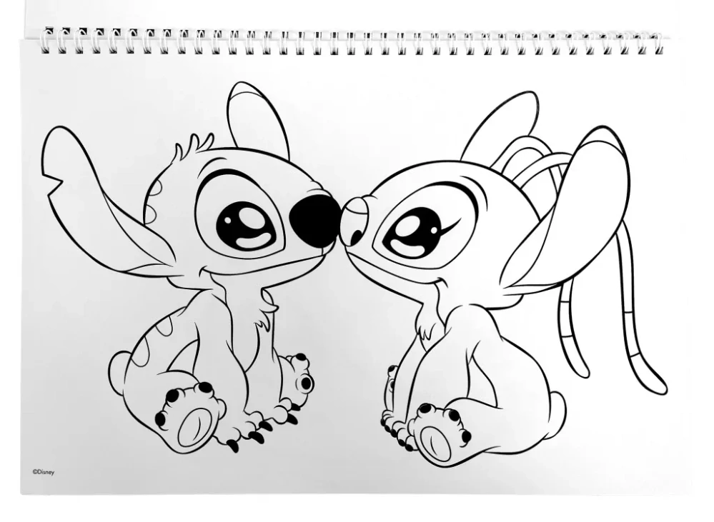 Špirálový skicár + nálepky LILO A STITCH universe