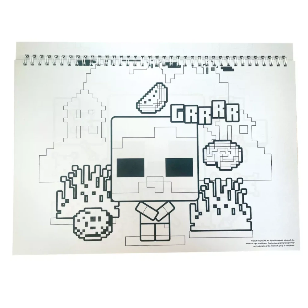 Špirálový skicár + nálepky MINECRAFT Creepers