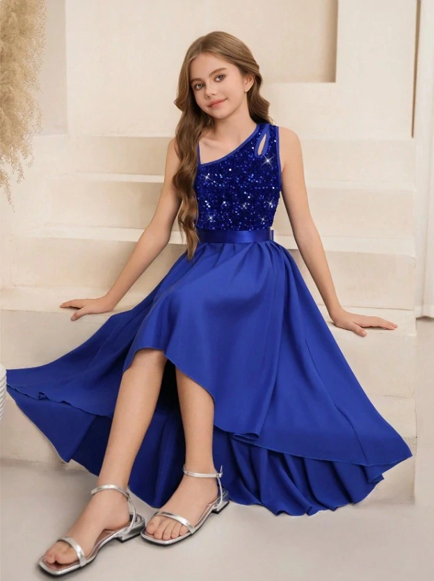 Dievčenské spoločenské šaty model MALVÍNA veľ.128-150 (9-12r.) - viac farieb