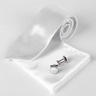 Pánska kravatová súprava BIELA