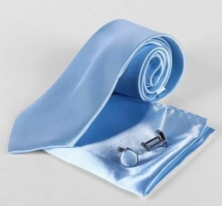 Pánska kravatová súprava BLEDOMODRÁ
