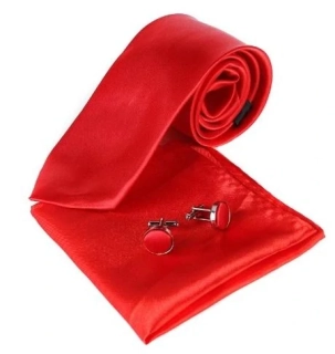 Pánska kravatová súprava ČERVENÁ
