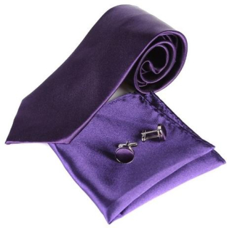Pánska kravatová súprava FIALOVÁ tmavá