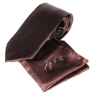 Pánska kravatová súprava HNEDÁ