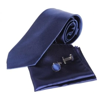 Pánska  kravatová súprava TMAVOMODRÁ (SLIM)