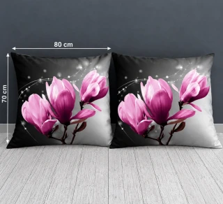 Obliečka na vankúš 70x80 MAGNOLIA na šedom