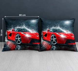 Obliečka na vankúš 70x80 AUTO červené
