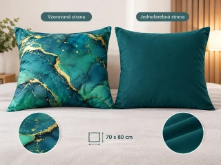 Obliečka na vankúš 70x80 MINERALS tyrkys