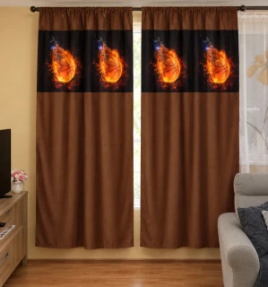 Detské závesy 140x220 LOPTA basketbal